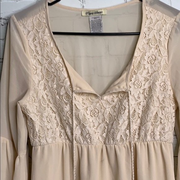 Flying Tomato dress prairie Boho ivory Small - Picture 5 of 9